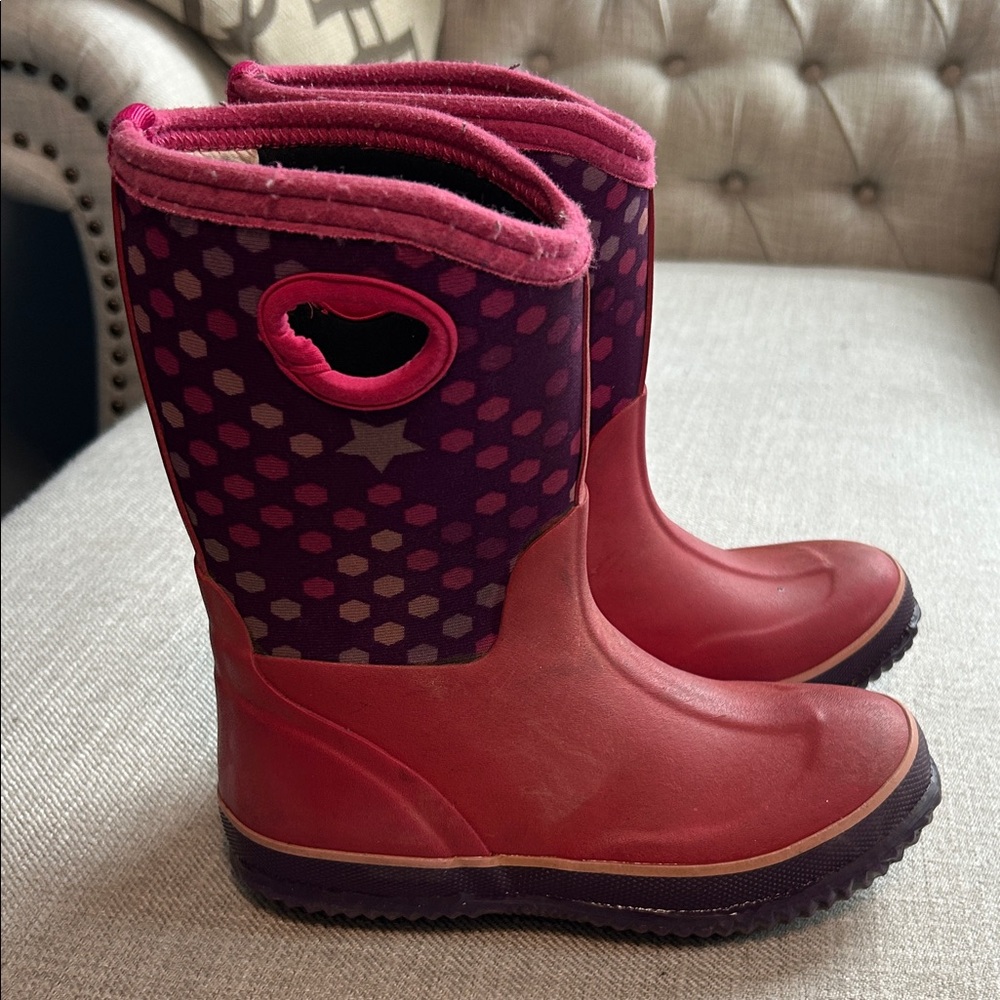 Red and Pink Polka Dot Rain Boots
